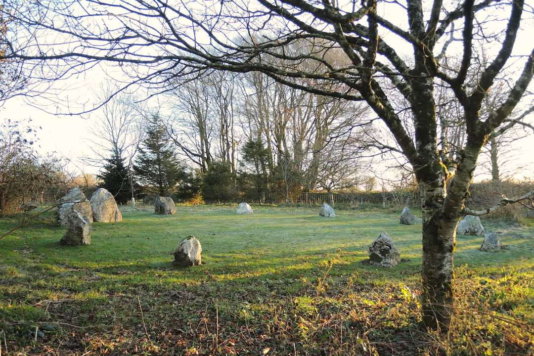 The stone circle at The Retreat - Devon Yoga Retreat 2022.